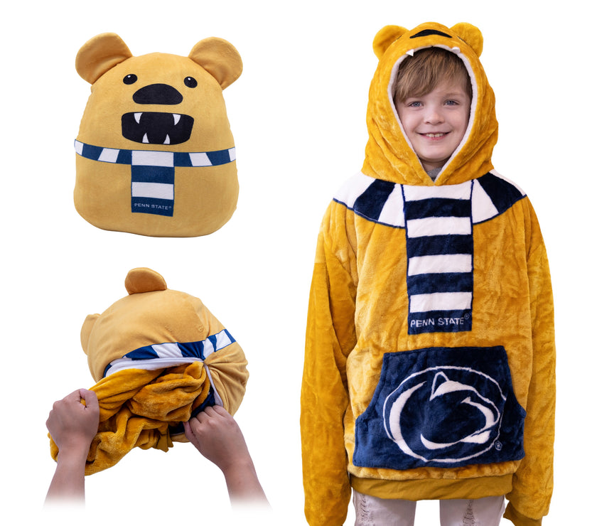 Penn State Nittany Lion Junior Snugible 2-in-1 Blanket Hoodie & Pillow