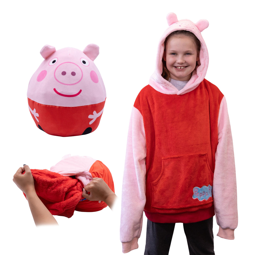 Hasbro | Peppa Pig Kids Snugible | Blanket Hoodie & Pillow