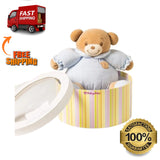 Manny Baby Bear Rattle Plush Teddy Blue Valentine Gift Newborn Toddler 8"
