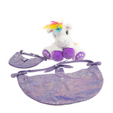 Poppy the Unicorn | 14" Stuffed Animal with Matching Bags
