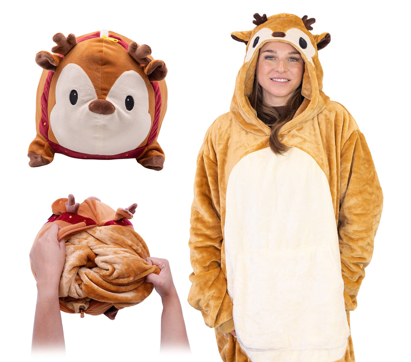 Riley the Reindeer Snugible 2-in-1 Blanket Hoodie & Pillow