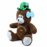 "Shamrock" the 15in St. Patricks Day Brown Bear with Rainbow