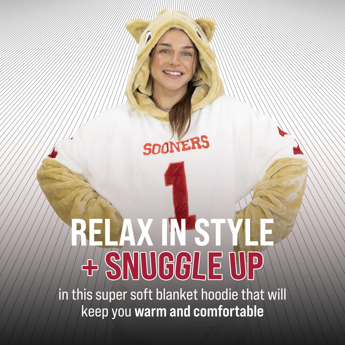 University of Oklahoma Sooner Snugible 2-in-1 Blanket Hoodie & Pillow