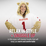 University of Oklahoma Sooner Snugible 2-in-1 Blanket Hoodie & Pillow