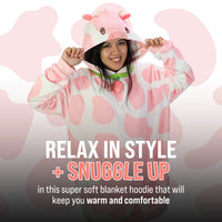 Strawberry Cow Adult Snugible 2-in-1 Blanket Hoodie & Pillow