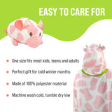 Strawberry Cow Adult Snugible 2-in-1 Blanket Hoodie & Pillow