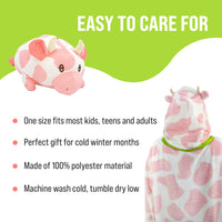 Strawberry Cow Adult Snugible 2-in-1 Blanket Hoodie & Pillow