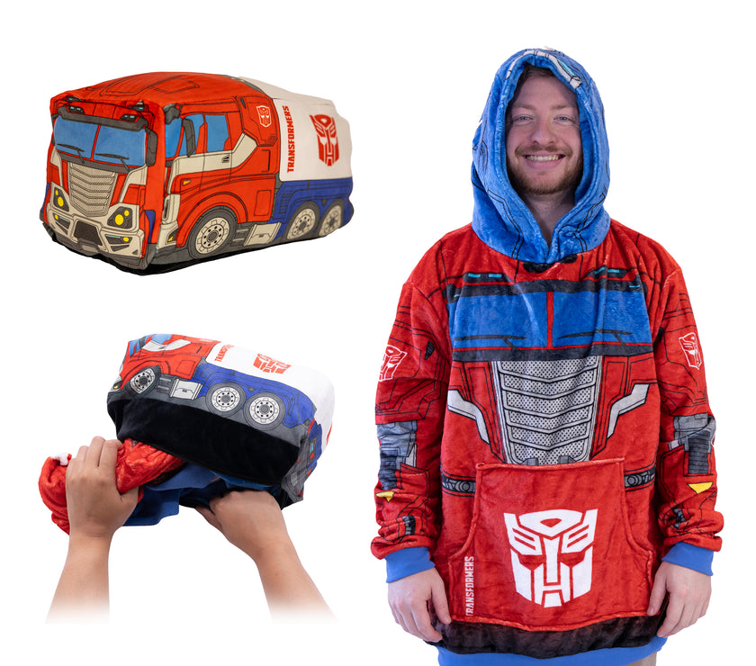 Hasbro | Transformers Optimus Prime Adult Snugible | Blanket Hoodie & Pillow