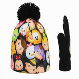 Tsum Tsum Youth Beanie Hat and Gloves Set (One Size, Minnie Black)