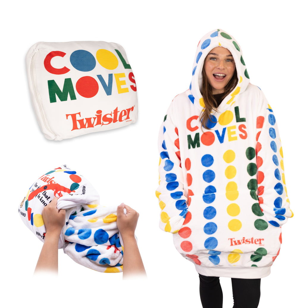 Hasbro | Twister Snugible 2-in-1 Blanket Hoodie & Pillow