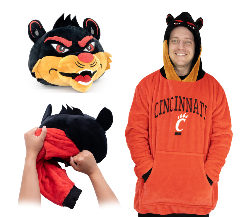 University of Cincinnati Bearcats Snugible 2-in-1 Blanket Hoodie & Pillow