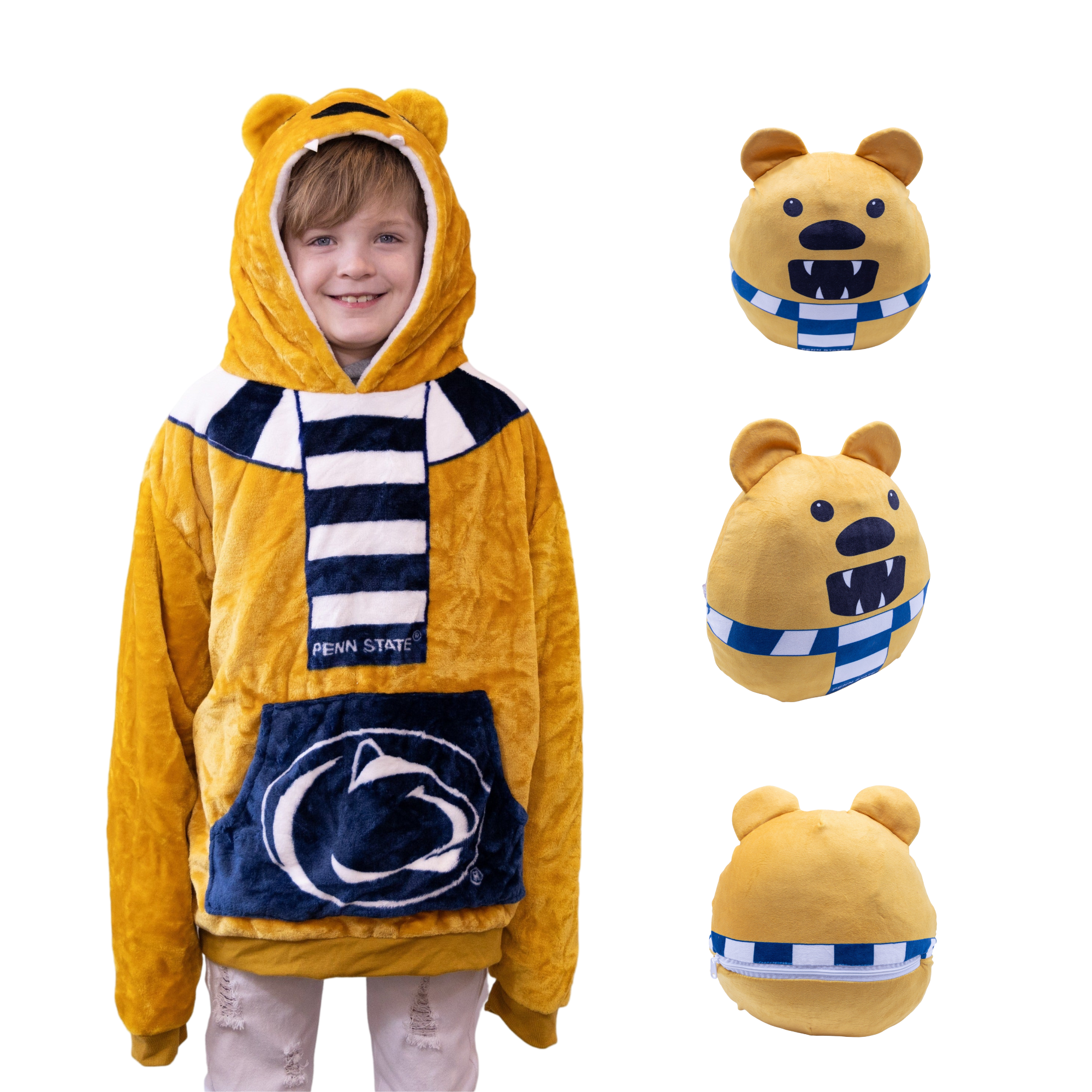 Penn State Nittany Lion Junior Snugible 2-in-1 Blanket Hoodie & Pillow
