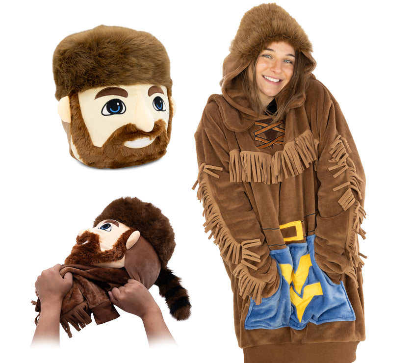 West Virginia University Mountaineer Snugible 2-in-1 Blanket Hoodie & Pillow