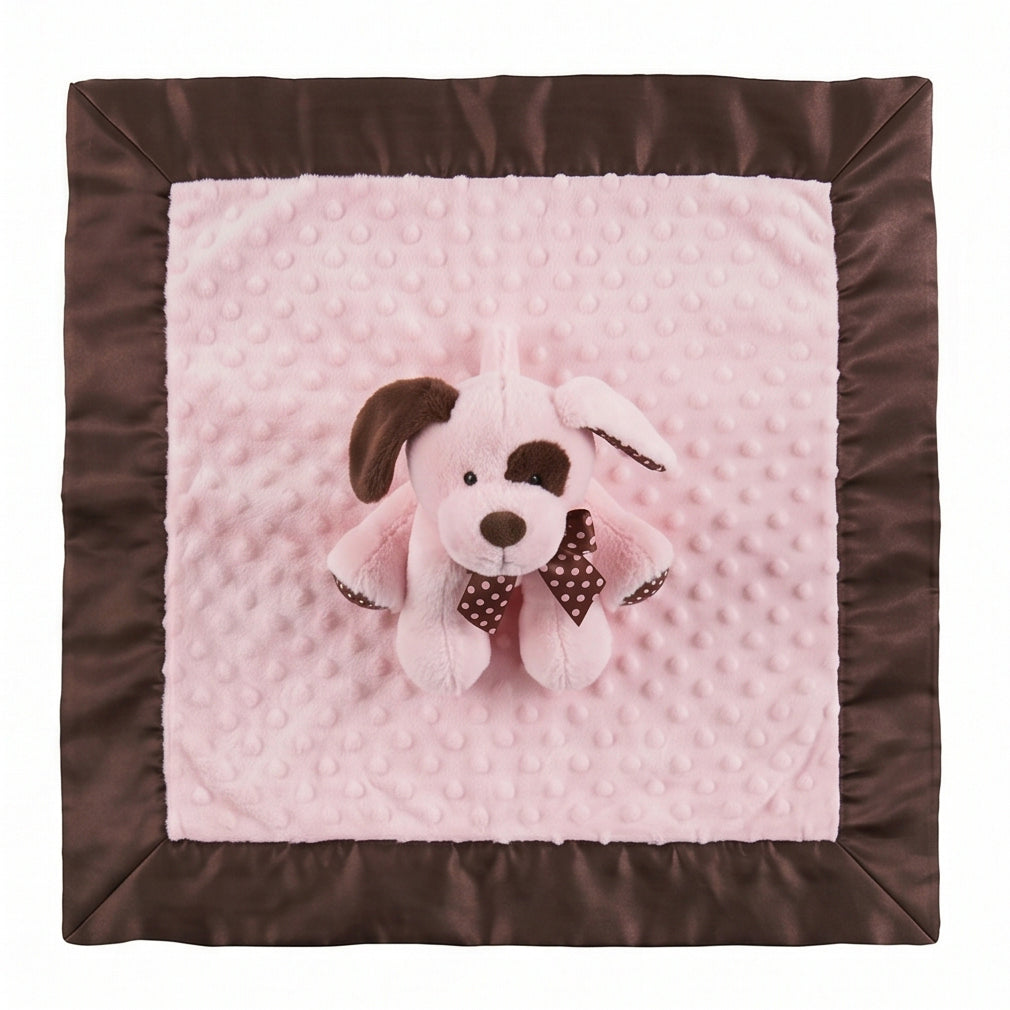 KidKraft Winky Pink Plush Dog & Baby Blanket – Soft Stuffed Toy Gift 10.5"