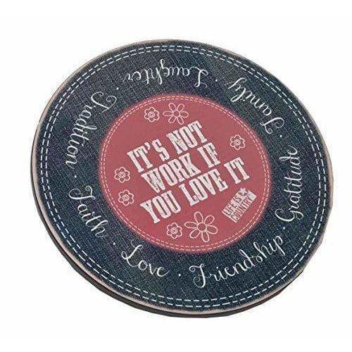 Big Sky Carvers It's Not Work if You Love it Lazy Susan Decorative Tray
