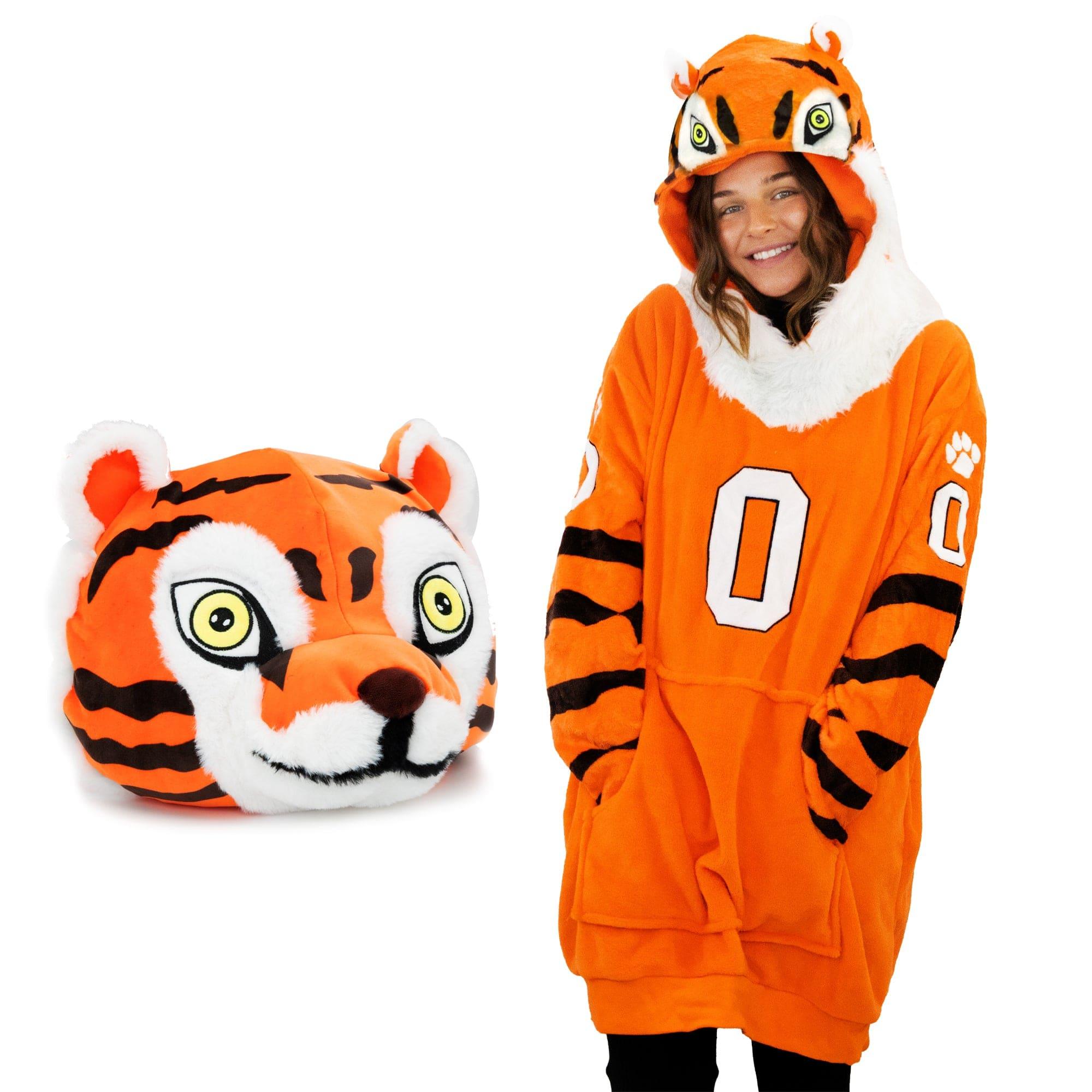Clemson University Tiger Snugible 2-in-1 Blanket Hoodie & Pillow