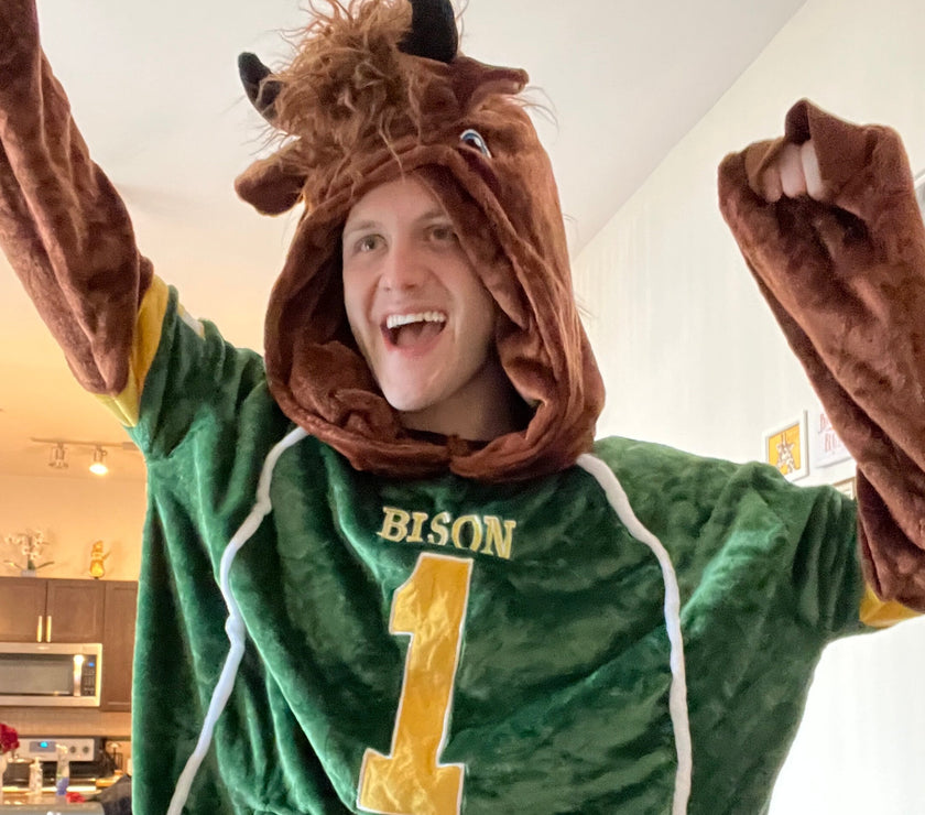 North Dakota State University Bison Snugible 2-in-1 Blanket Hoodie & Pillow