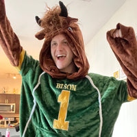 North Dakota State University Bison Snugible 2-in-1 Blanket Hoodie & Pillow