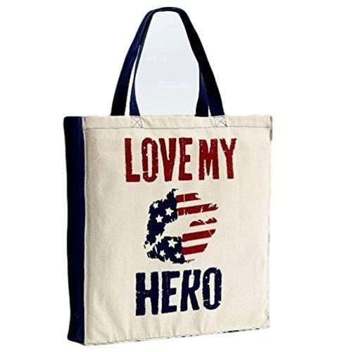 Enesco Homefront Girl Love My Hero Tote, 16.7-Inch