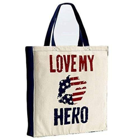 Enesco Homefront Girl Love My Hero Tote, 16.7-Inch