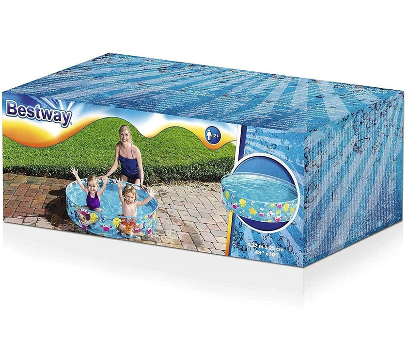 Fill-N-Fun Paddling Pool - 48 x 10 Inches, Blue