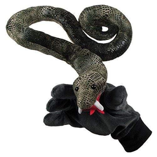 Hape Snake Glove Puppet, Dark Gray