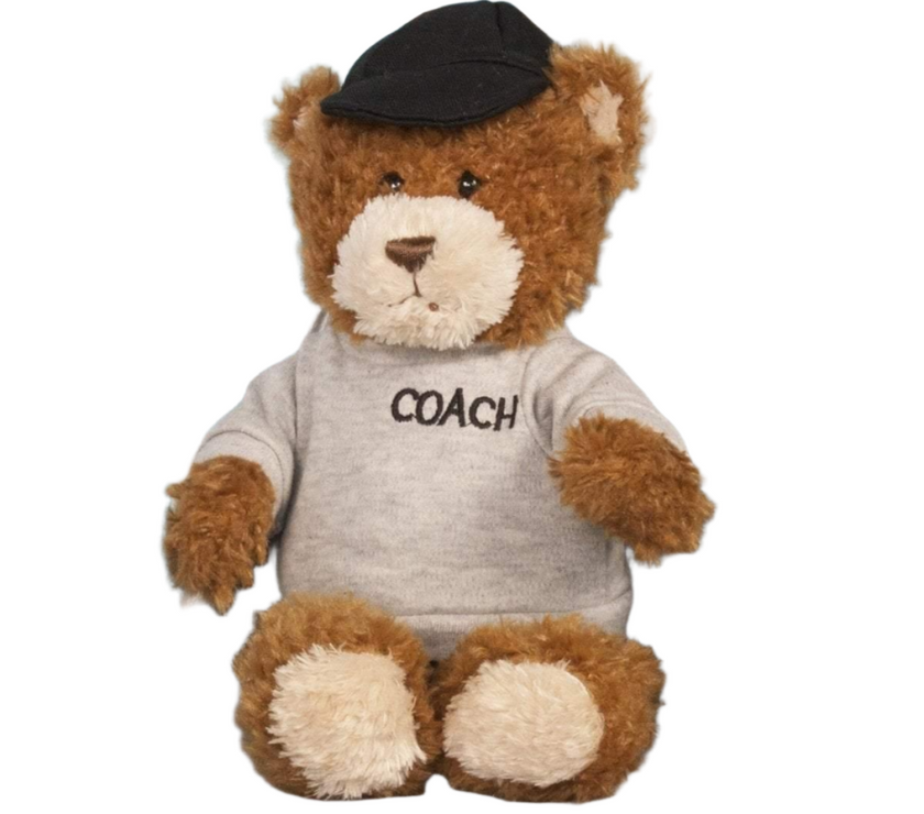 "Johnny" the 11in Coach Career Stuffed Teddy Bear
