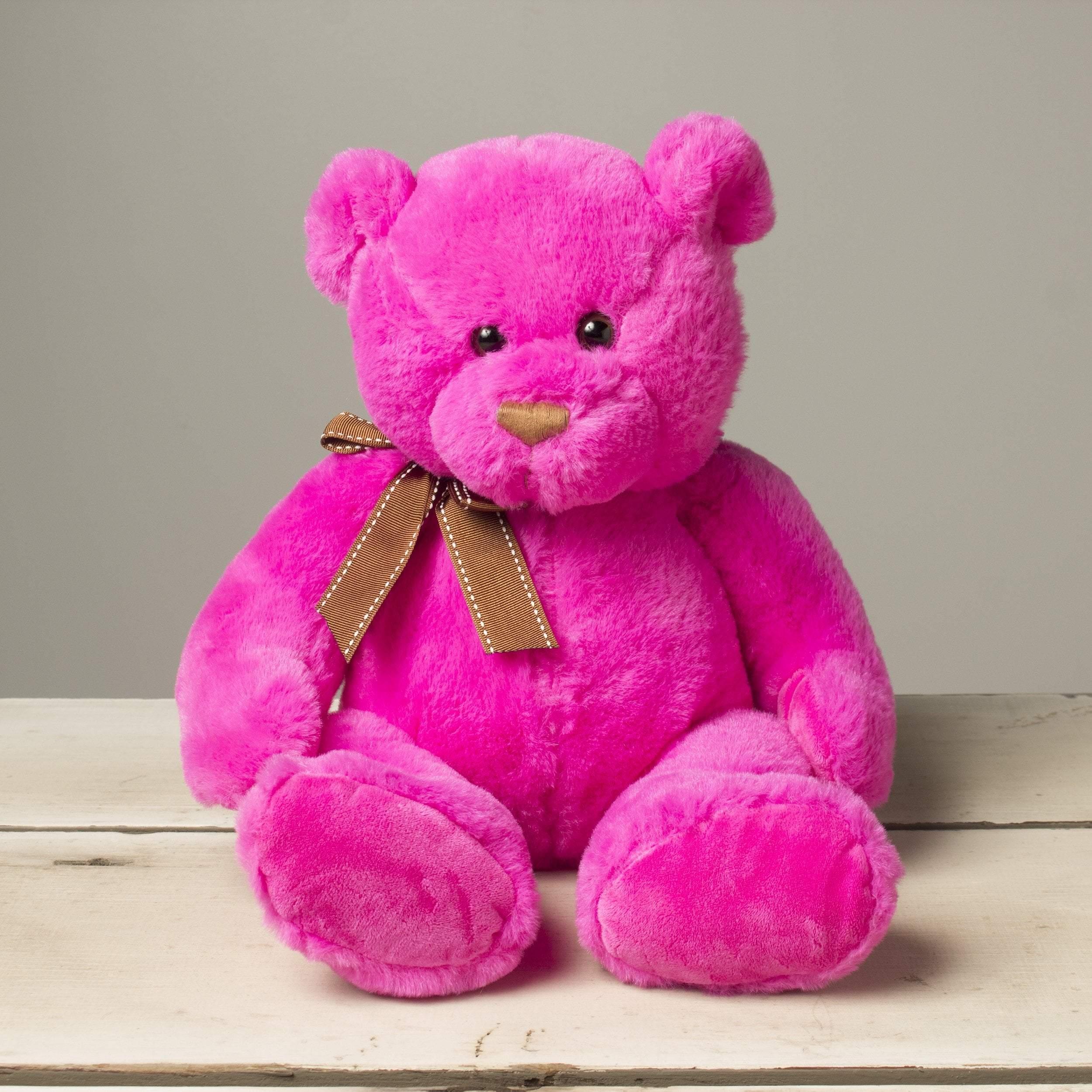 "Magenta" the 12in Pink Sitting Bear by Gitzy