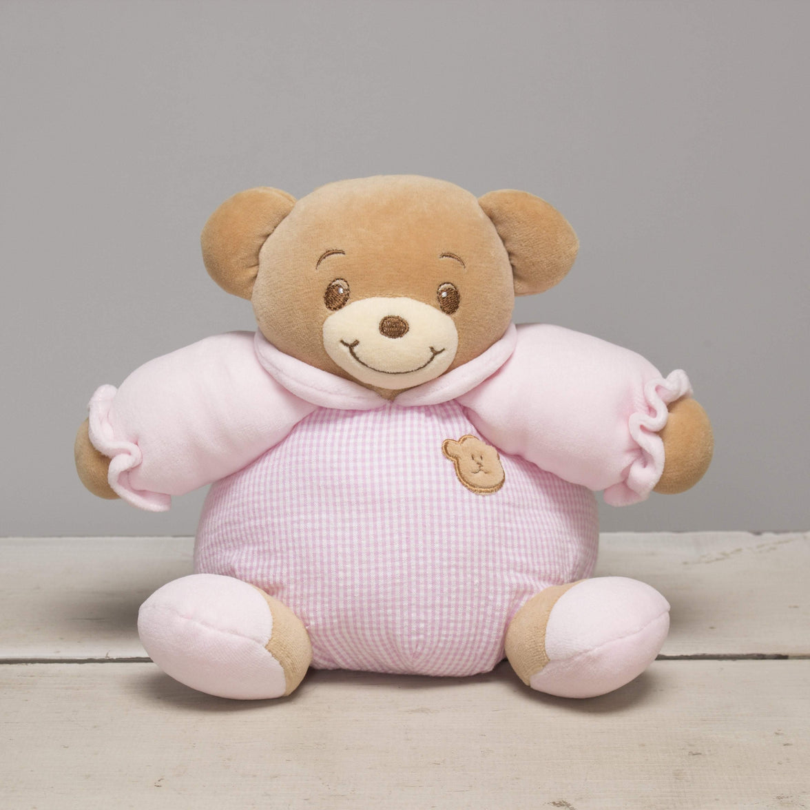 Russ Berrie Stuffed Animals "Marnie" the 8in Baby Bow Rattle Plush Teddy Bear