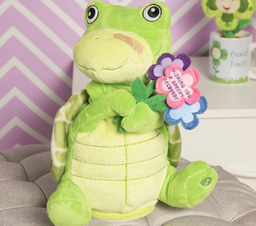 "Mercy" the 11in "Wishing You a Speedy Recovery" Animated Stuffed Turtle