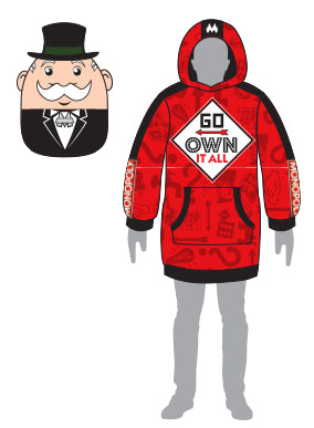 Monopoly Go Own It All Snugible | Blanket Hoodie & Pillow