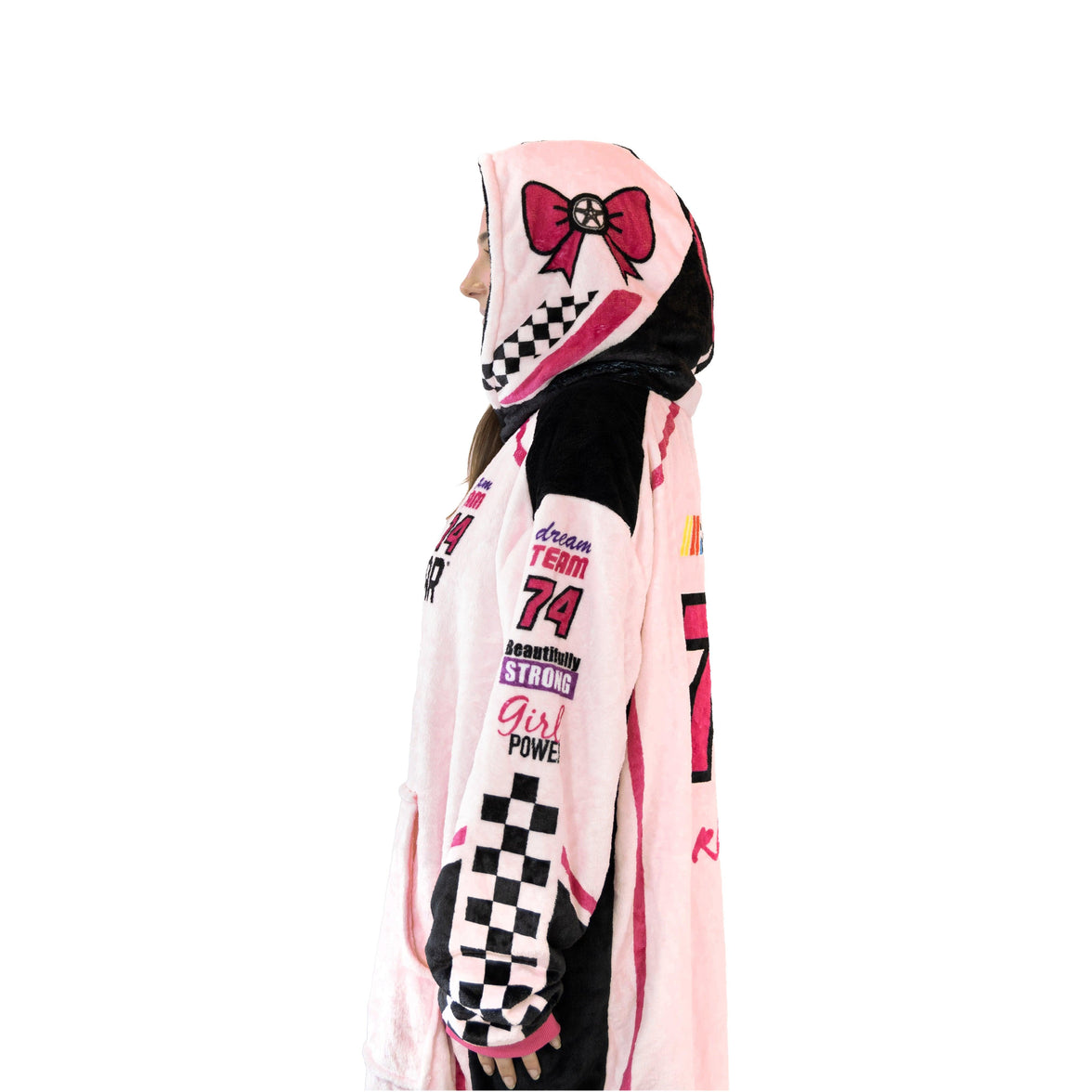 NASCAR | Pink Racing Suit Snugible 2-in-1 Blanket Hoodie & Pillow
