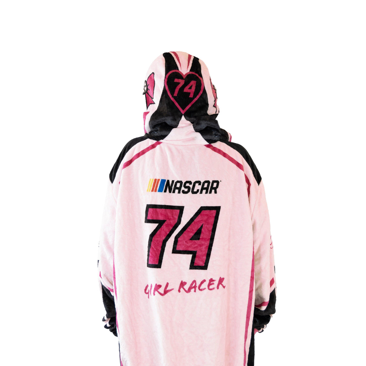 NASCAR | Pink Racing Suit Snugible 2-in-1 Blanket Hoodie & Pillow