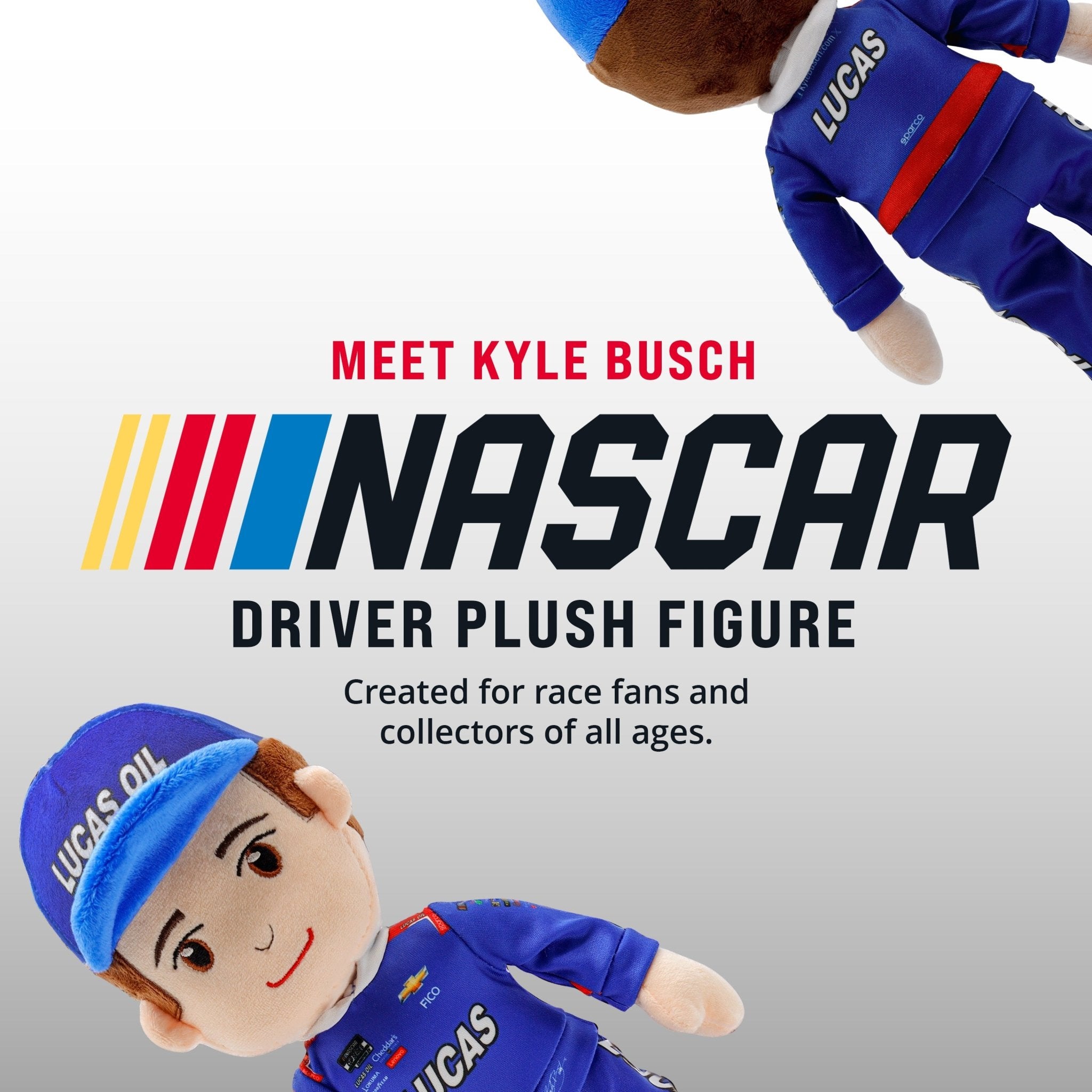 NASCAR | Richard Childress Racing Kyle Busch Lucas Oil 14 Inch Plush Figure "Wholesale"