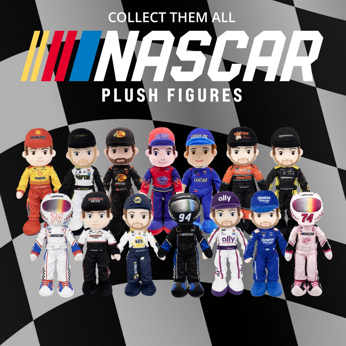 NASCAR | Richard Childress Racing Kyle Busch Lucas Oil 14 Inch Plush Figure "Wholesale"