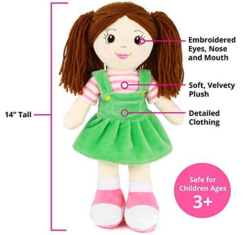 Playtime By Eimmie 14 Inch Rag Doll Allie - OrangeOnions Wholesale
