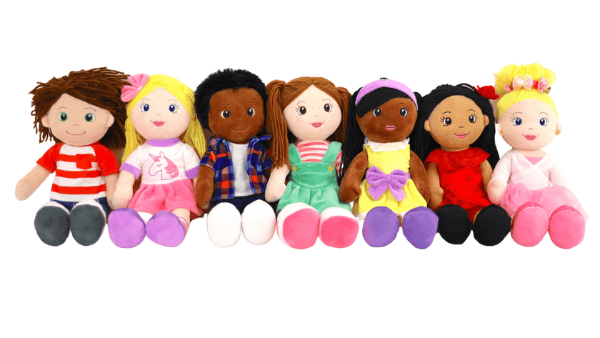 Playtime By Eimmie 14 Inch Rag Doll Allie - OrangeOnions Wholesale