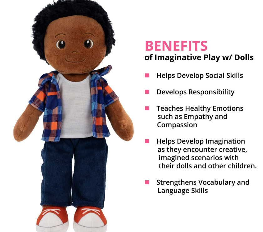 Playtime By Eimmie 14 Inch Rag Doll Charlie - OrangeOnions Wholesale