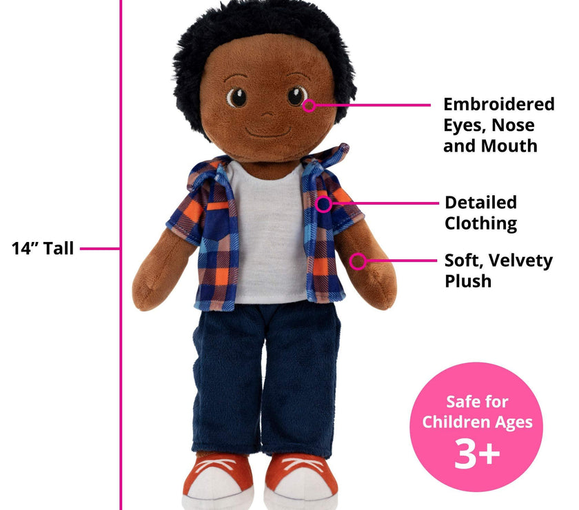 Playtime By Eimmie 14 Inch Rag Doll Charlie - OrangeOnions Wholesale