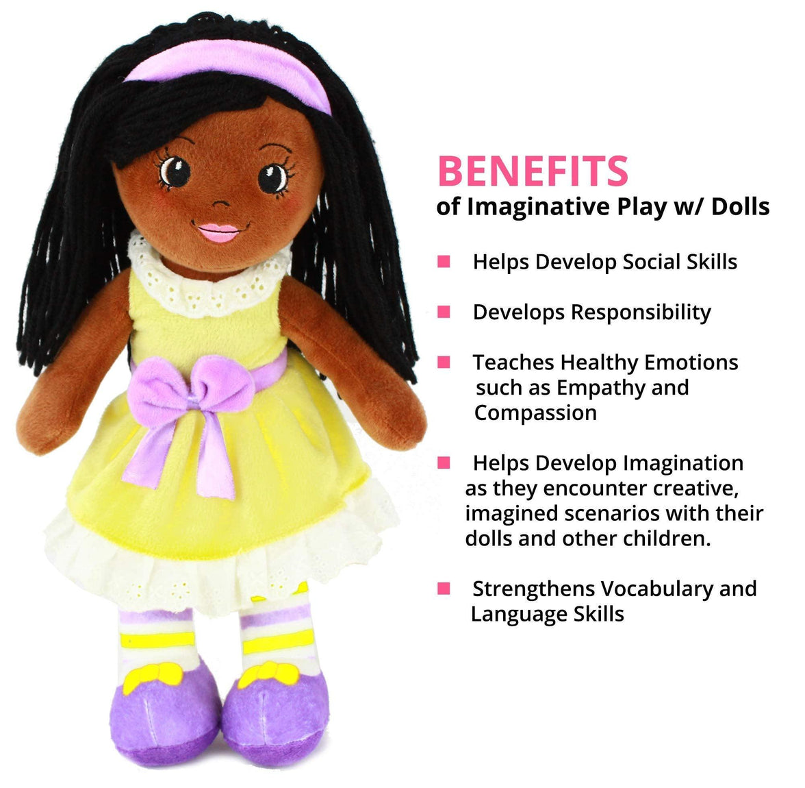 Playtime By Eimmie 14 Inch Rag Doll Kaylie - OrangeOnions Wholesale