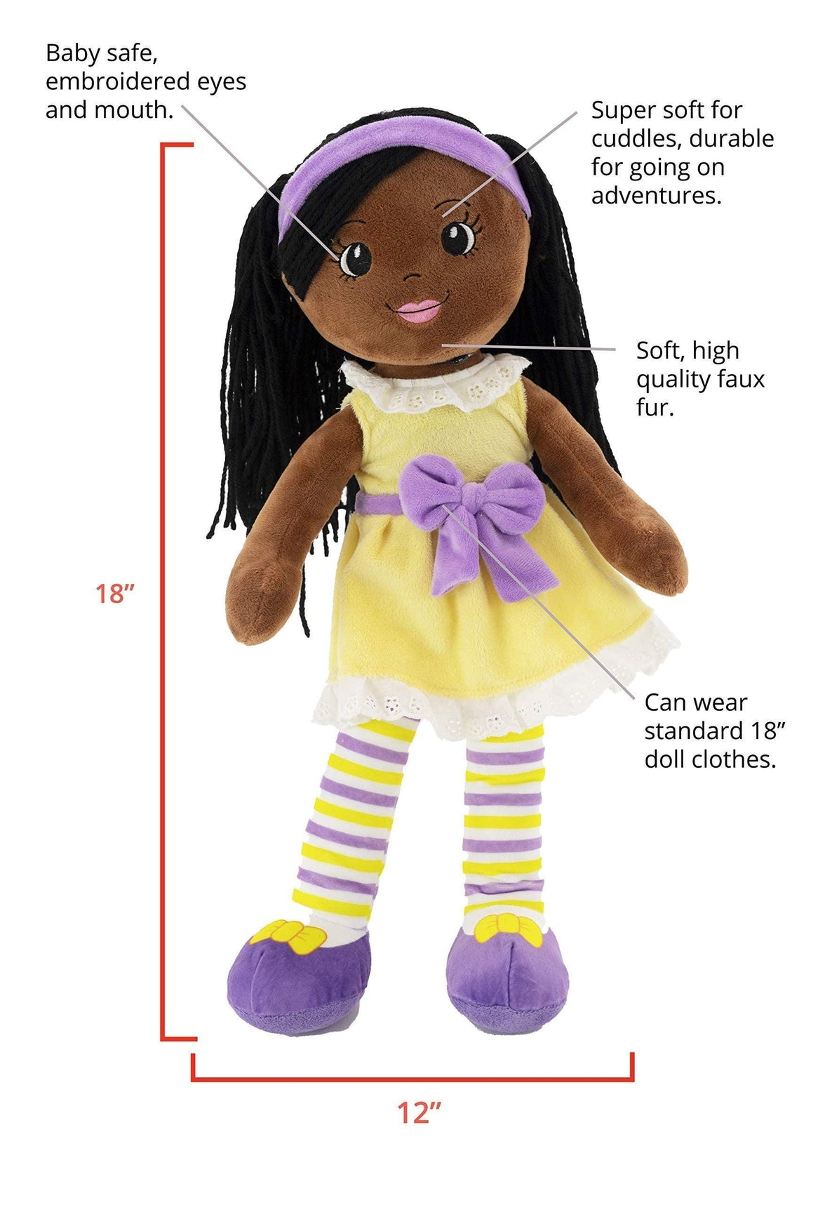 Playtime By Eimmie 18 Inch Rag Doll Kaylie - OrangeOnions Wholesale