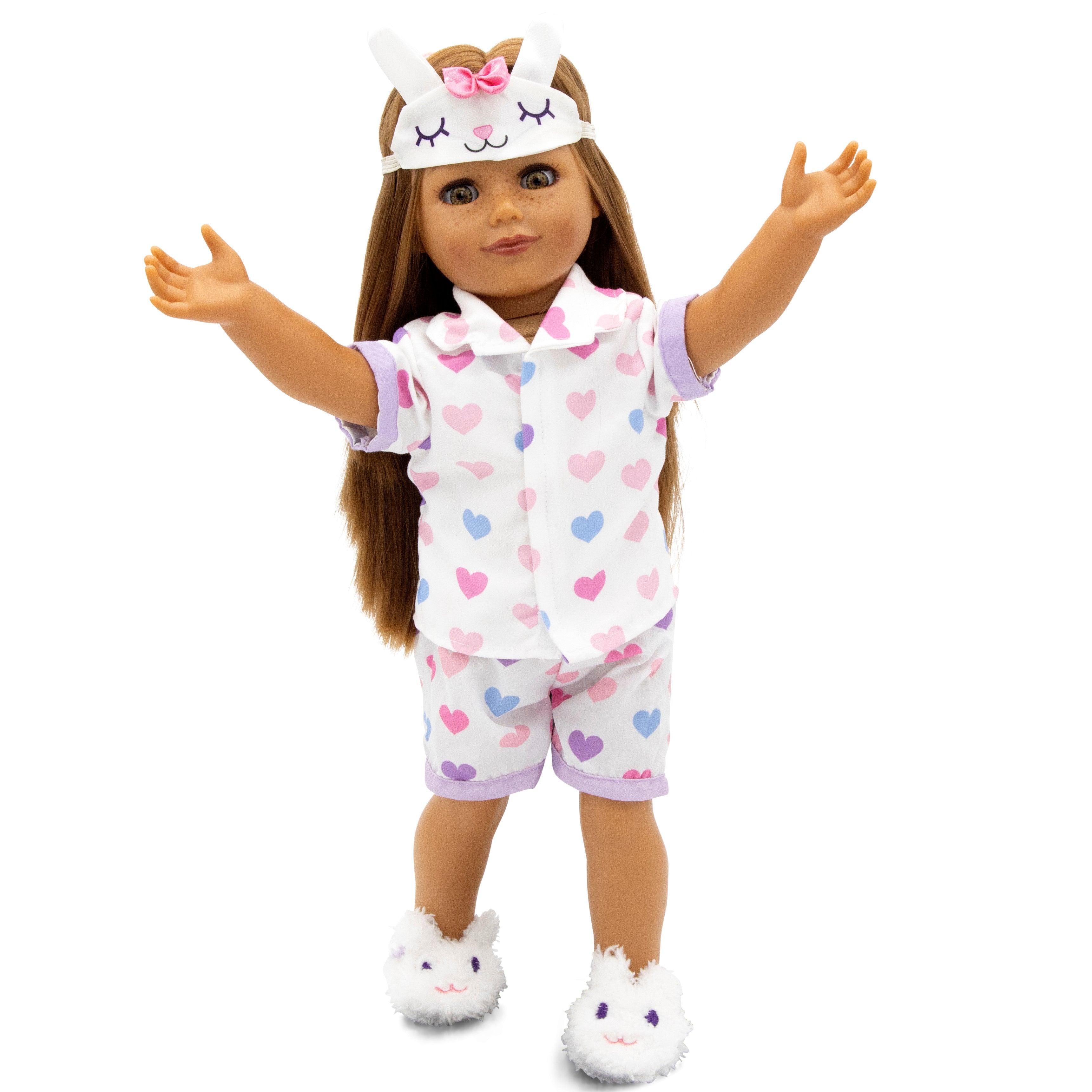 Playtime by Eimmie 18 Inch Vinyl Doll Allie Set with Backpack Carry Case - OrangeOnions Wholesale