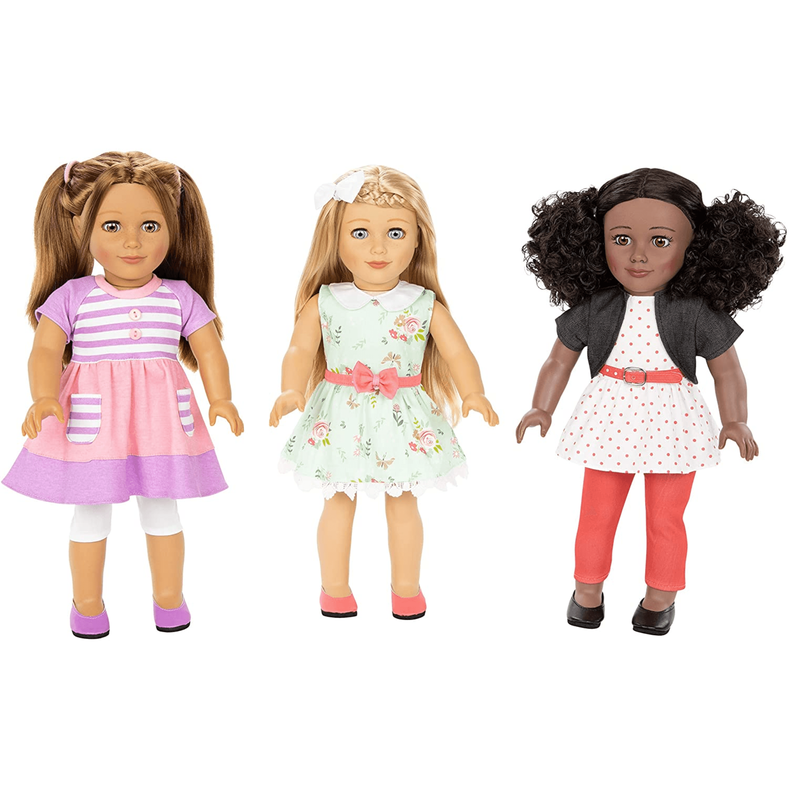 Playtime by Eimmie 18 Inch Vinyl Doll Eimmie Set with Backpack Carry Case - OrangeOnions Wholesale