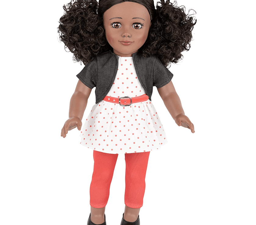 Playtime by Eimmie 18 Inch Vinyl Doll Kaylie Set with Backpack Carry Case - OrangeOnions Wholesale