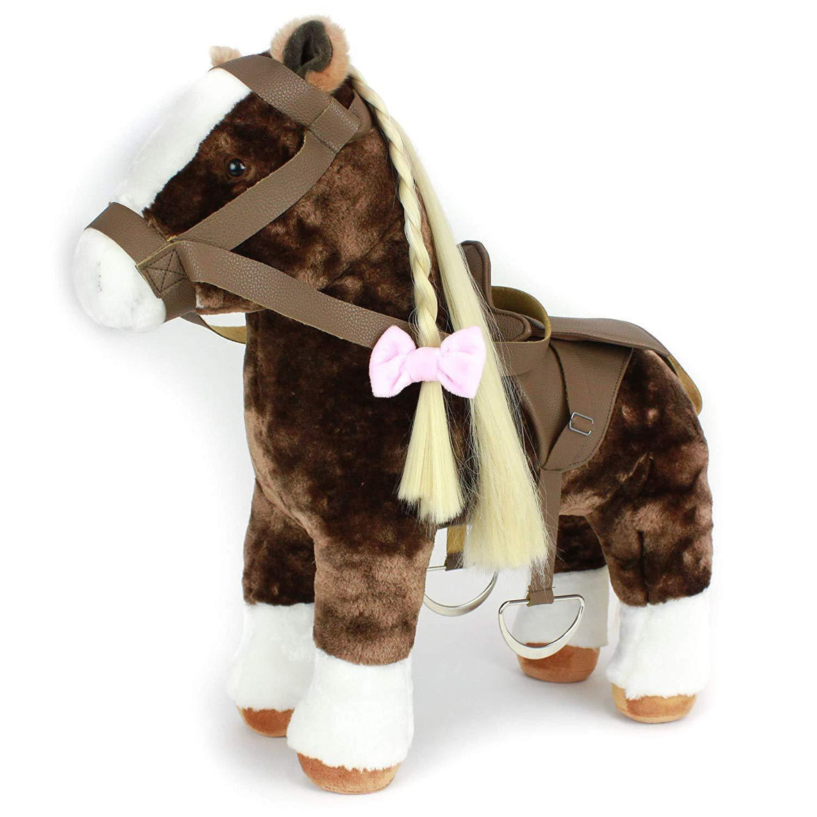Playtime by Eimmie Doll Accessories Plush Horse with Saddle for 18 Inch Dolls - OrangeOnions Wholesale