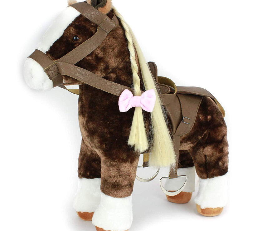 Playtime by Eimmie Doll Accessories Plush Horse with Saddle for 18 Inch Dolls - OrangeOnions Wholesale