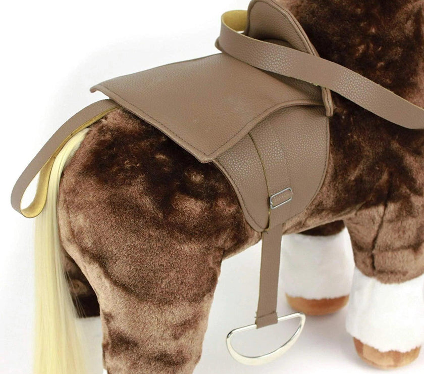 Playtime by Eimmie Doll Accessories Plush Horse with Saddle for 18 Inch Dolls - OrangeOnions Wholesale