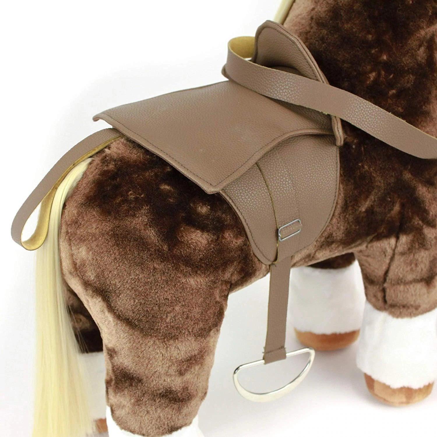 Playtime by Eimmie Doll Accessories Plush Horse with Saddle for 18 Inch Dolls - OrangeOnions Wholesale