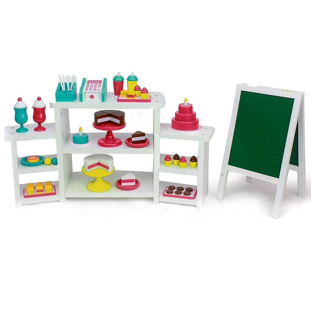 Playtime by Eimmie Furniture Bakery and Food Stand with accessories 18 Inch Doll - OrangeOnions Wholesale