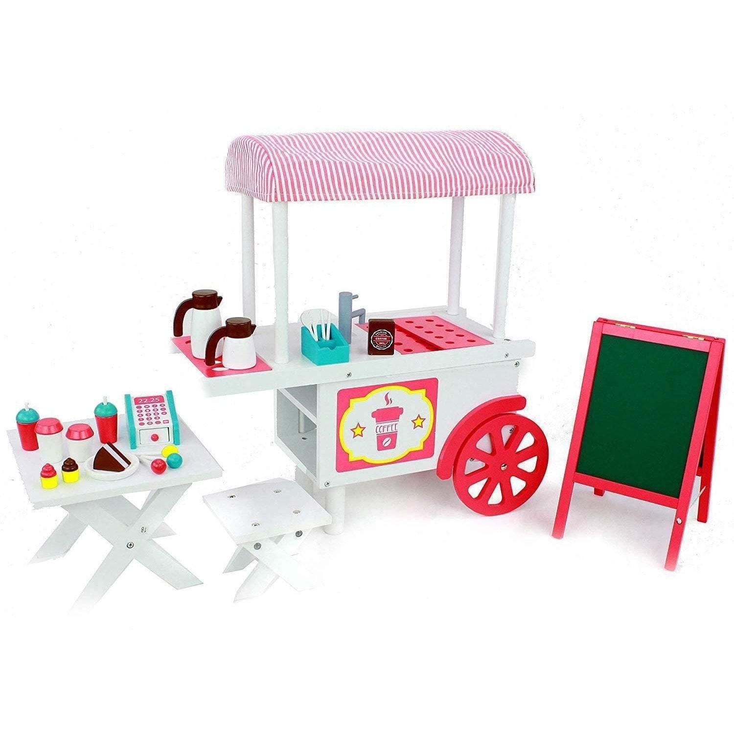 Playtime by Eimmie Furniture Cafe Cart with Accessories-18 Inch Doll - OrangeOnions Wholesale